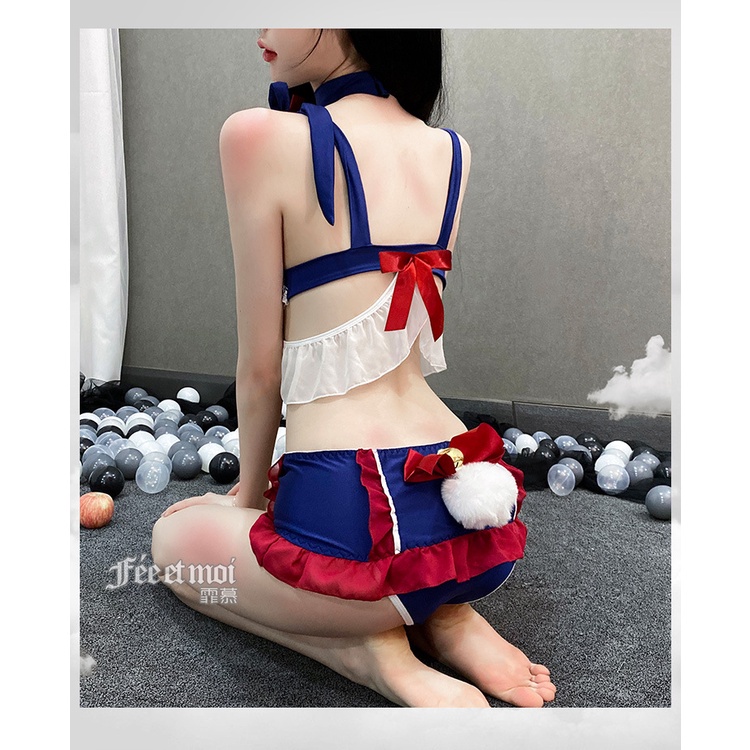 Đồ ngủ sexy - đồ cosplay - Fee Et Moi Sexy Lingerie Sexy Lace-up Three-Point Lace Sheath Culottes Princess Uniform Seductive Set 7022 | BigBuy360 - bigbuy360.vn
