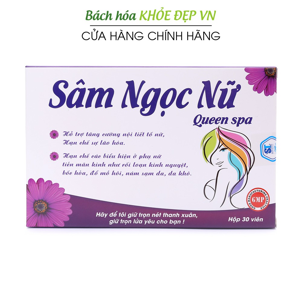 Viên uống Sâm Ngọc Nữ tăng nội tiết tố nữ, giảm nám sạm da, tăng sinh lý nữ - Vỉ 30 viên | Thế Giới Skin Care