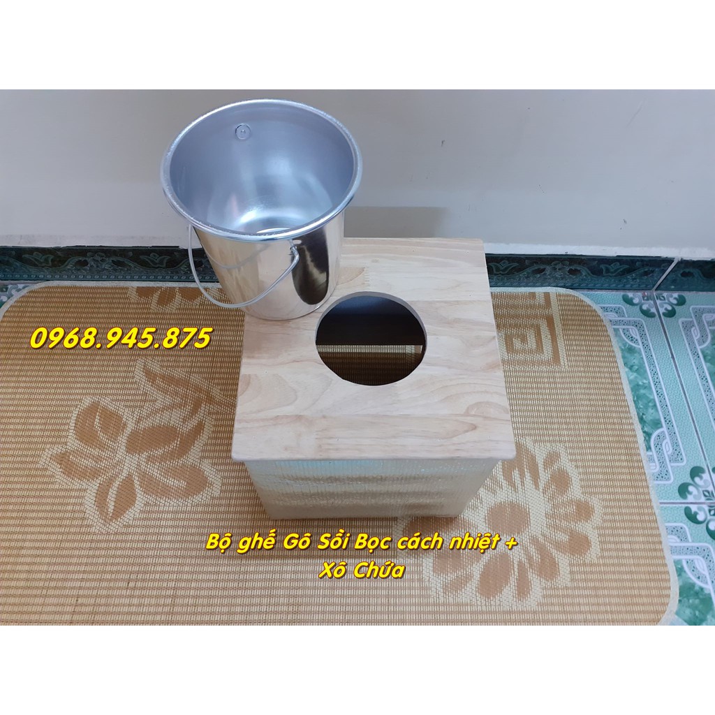 Ghế Xông Vùng Kín Bằng Gỗ Bọc Cách Nhiệt Trọn Bộ Cho Chị Em Phụ Nữ Sau Sinh và Bệnh Phụ Khoa