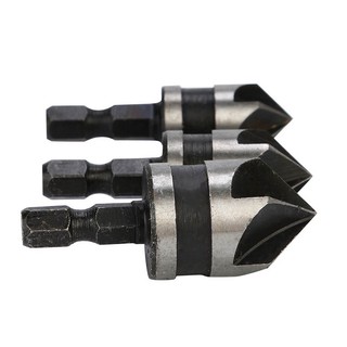 Set 3 mũi khoan khoét lục giác chuyển đổi nhanh cho kim loại gỗ đa năng