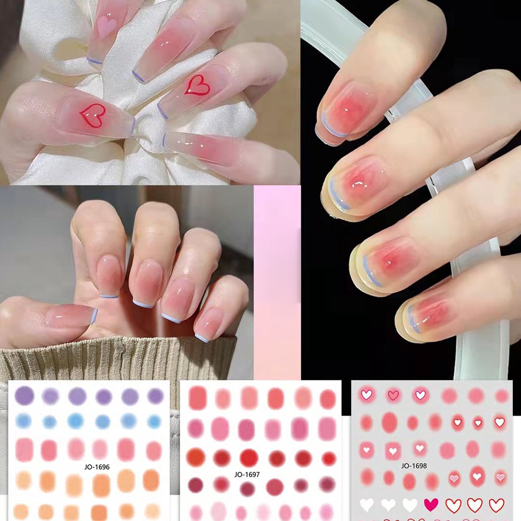 Sticker Dán Móng Tạo Hiệu Ứng 3D Lãng Mạn Siêu Mỏng