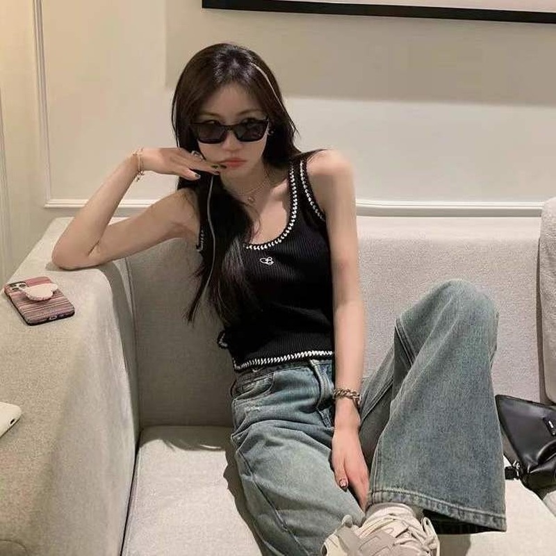 Áo Hai Dây Dáng Ngắn Thời Trang Mùa Hè Hàng Mới Dành Cho Bạn Nữ