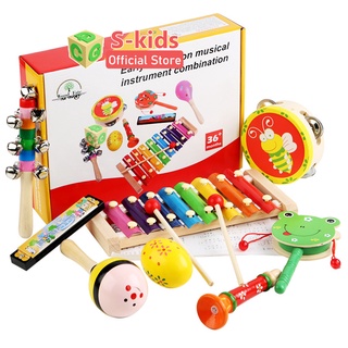 Đồ chơi trẻ em S-Kids, Set nhạc cụ bằng gỗ nhiều chi tiết. Quà tặng thôi