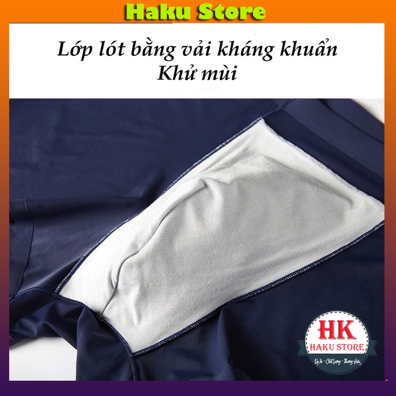 Combo 3 quần lót đùi Nam Boxer thun lạnh Nhật Co dãn 4 chiều, Quần sịp đùi Nam Boxer thun lạnh  cao cấp không đường may