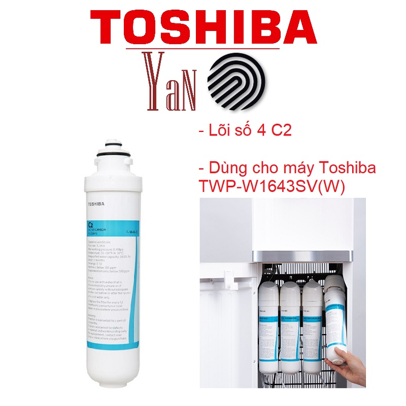 Lõi lọc nước C1/C2/PP/RO Toshiba F-1643 dùng cho model Toshiba TWP-W1643SV - Hàng chính hãng