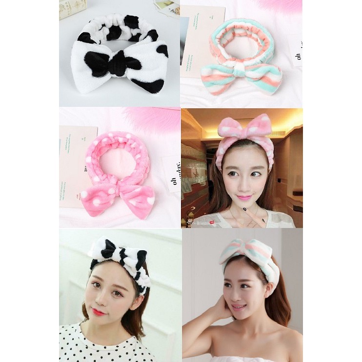 Băng Đô Nơ Thiết Kế Kiểu Hàn Cực Xinh Cho Nữ Dùng Khi Rửa Mặt | BigBuy360 - bigbuy360.vn