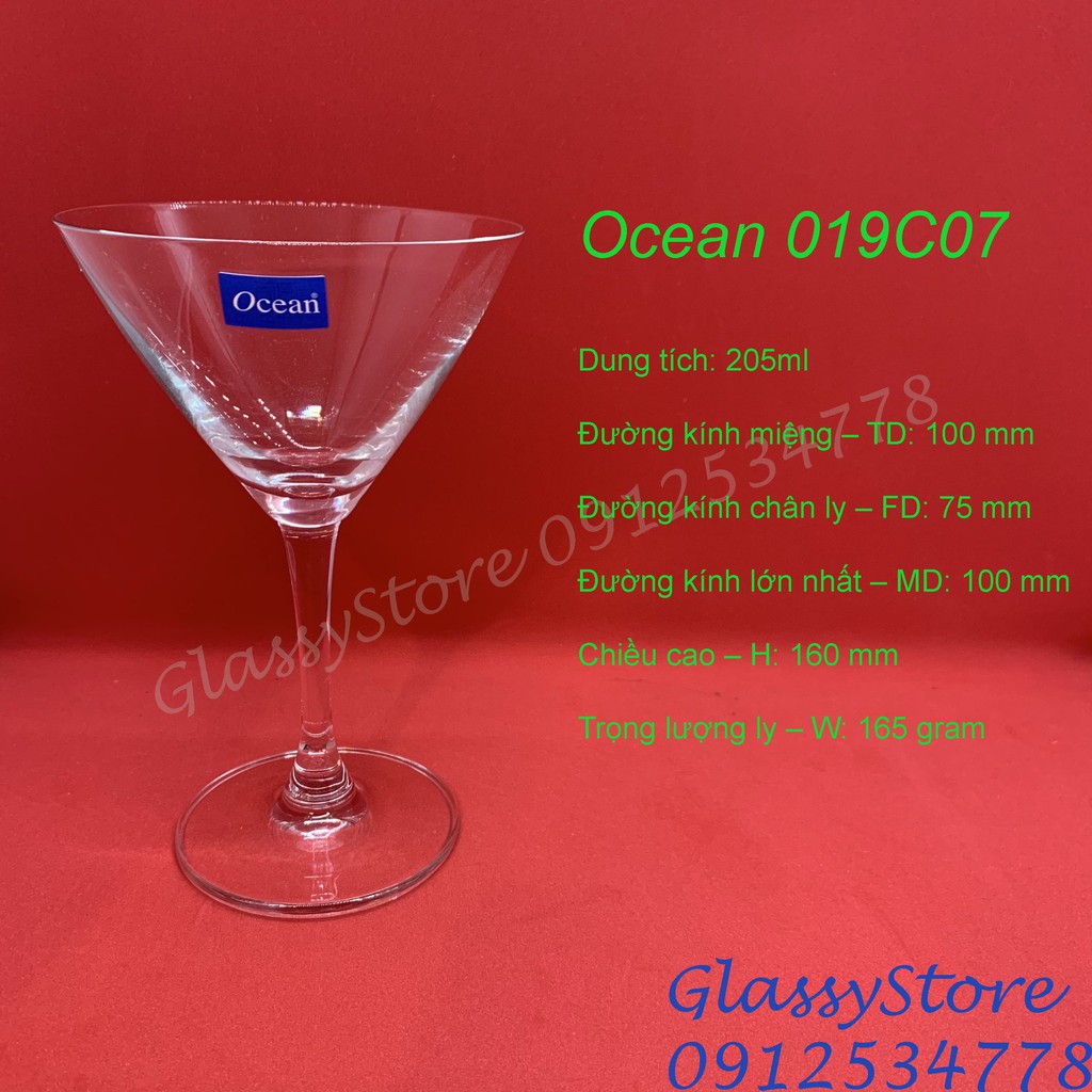 Ly (cốc) rượu thủy tinh Ocean Lexington Cocktail - 205ml - 1019C07 (Hàng nhập khẩu Thái Lan chính hãng)