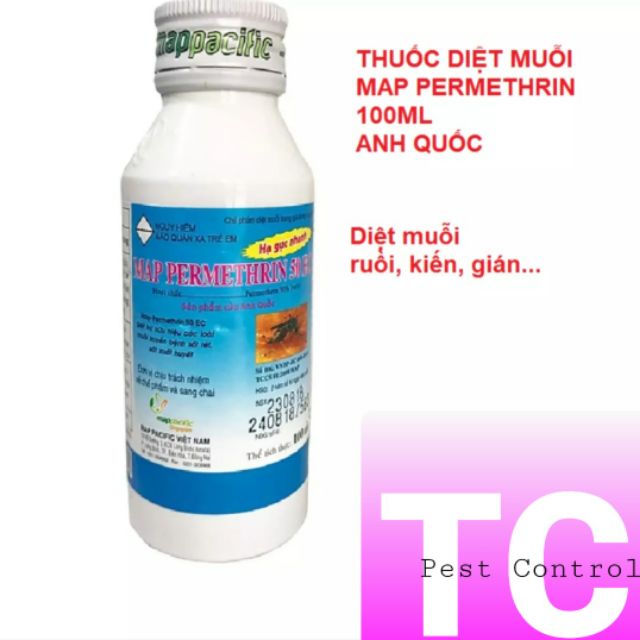 Thuốc diệt muỗi hàng y tế Map Permethin 50EC 100ml Anh Quốc