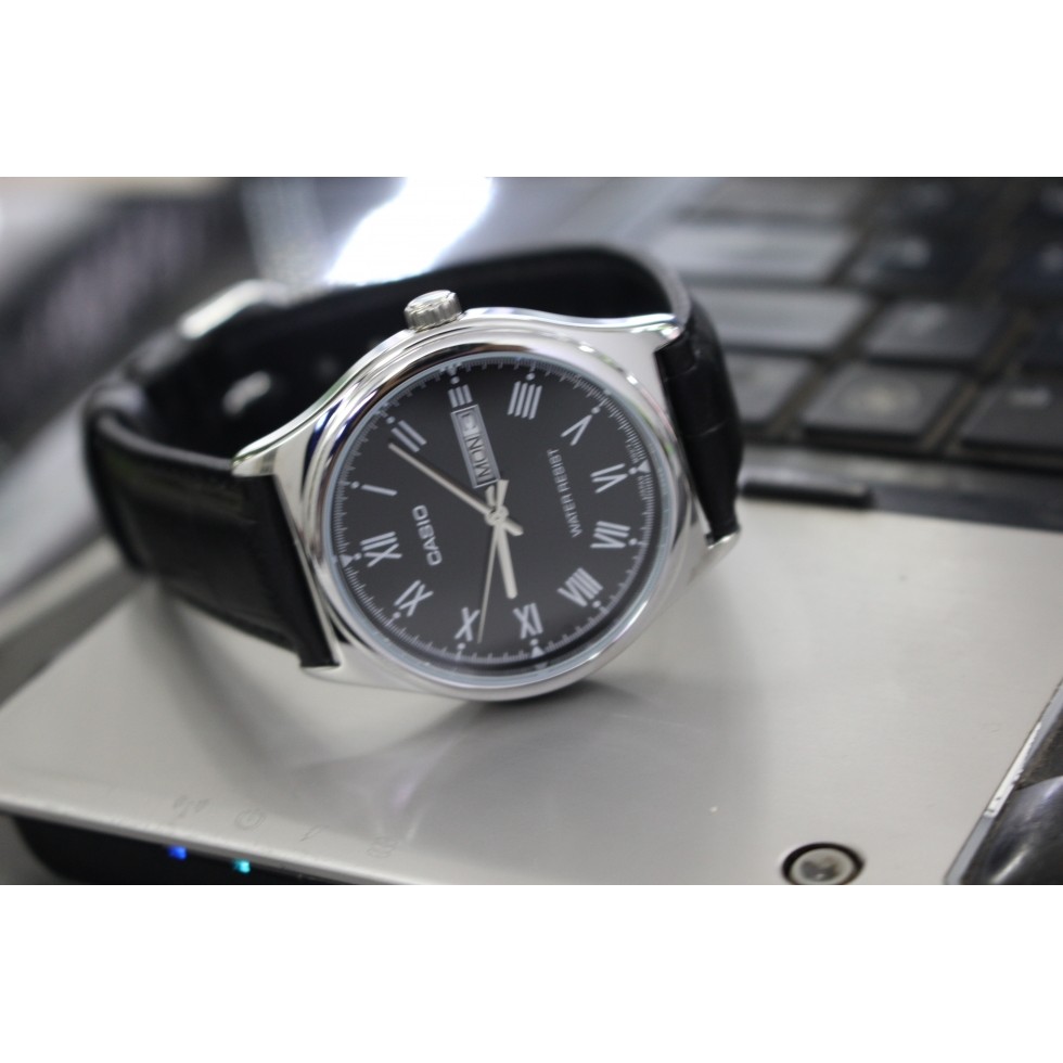 Đồng hồ nam/nữ casio chính hãng V006L, dây da