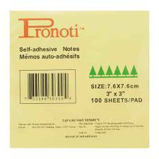 2 XẤP Giấy note vàng 3x2 Pronoti 4,9cmx7,6cm