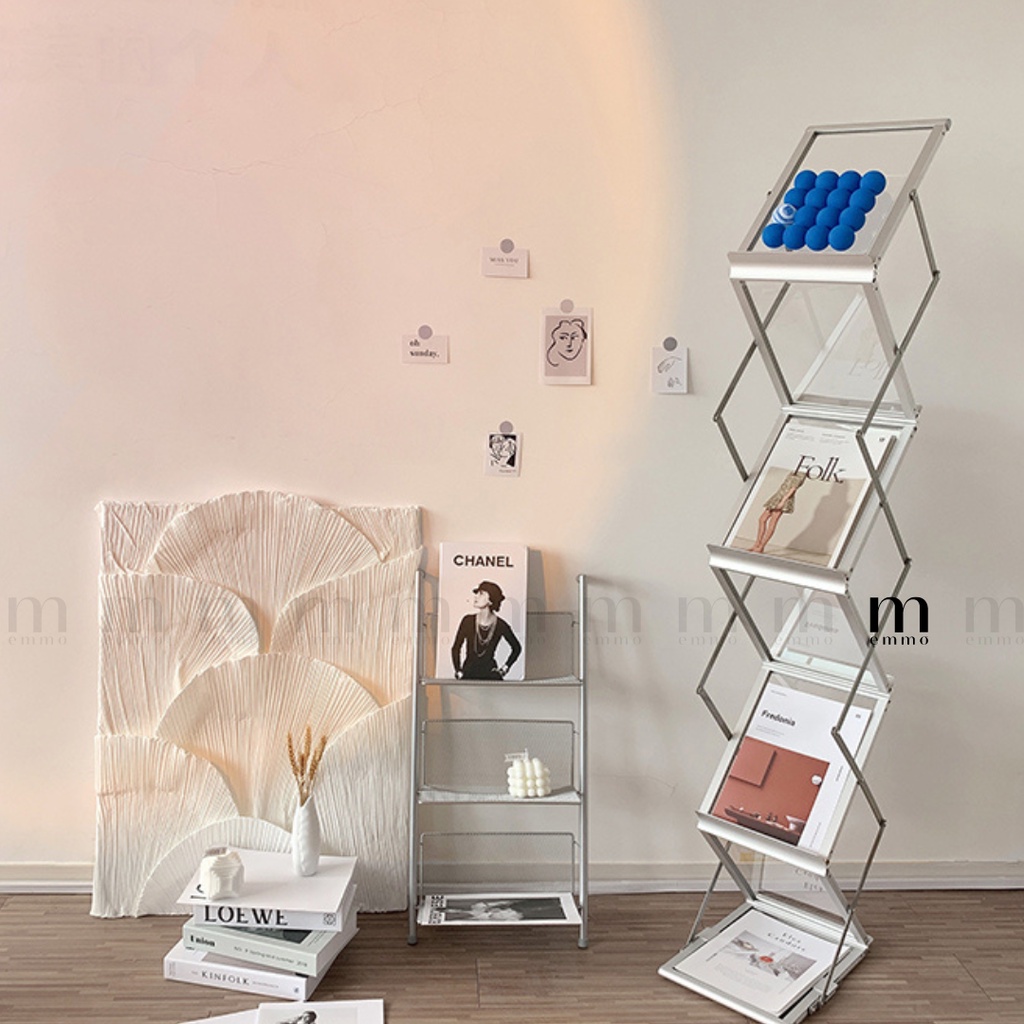 KỆ ĐỂ SÁCH, TẠP CHÍ, KỆ ZIZAC TRANG TRÍ DECOR EMMO - ZERO