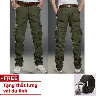 [FREESHIP] Quần con ó thời trang lính cao cấp (xanh rêu) + Tặng thắt lưng vải dù