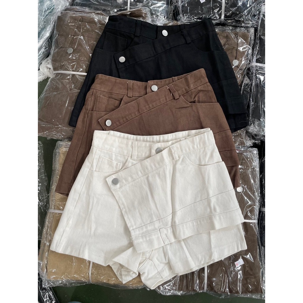 Quần sooc kaki giả váy vạt chéo Q429 SUSTORE