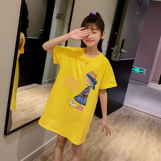 Đầm thun dáng rộng dành cho bé gái