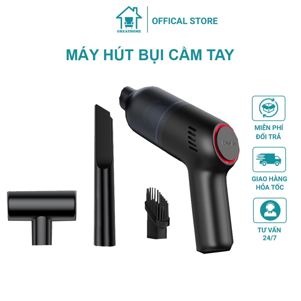 Máy Hút Bụi Cầm Tay Mini, Máy Hút Bụi Không Dây HELLOLEIBOO LB-068C Lực Hút 9000PA, Hút Bụi Không Dây Tự Động