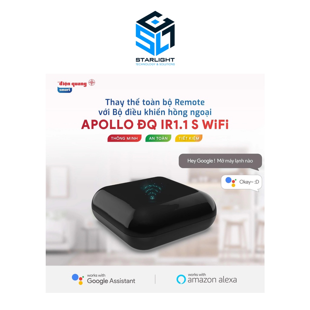 Bộ điều khiển hồng ngoại Điện Quang - Điều khiển nhiều thiết bị chỉ với 1 bộ điều khiển (Kết nối với loa Maika)