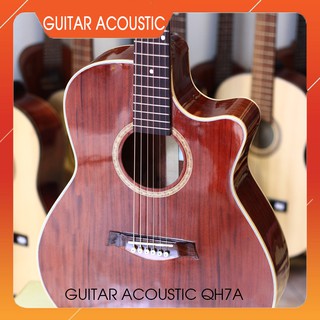 Guitar Acoustic QH7A (Full Hồng Đào)