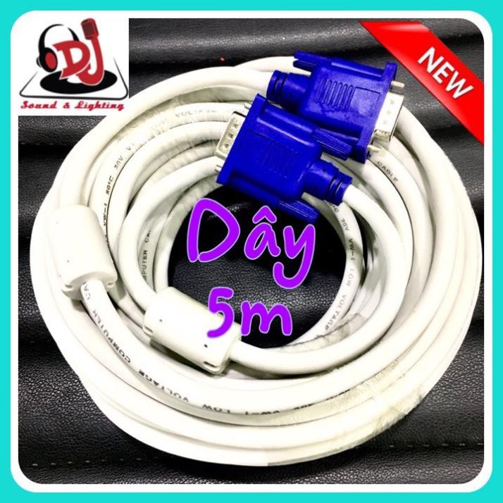 Dây vga 5m cáo vga 5m cable Vga dây hình máy chiếu laptop tivi máy tính