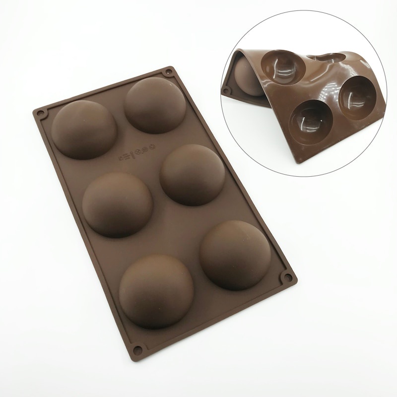 Khuôn Silicone Làm Bánh Donut / Kem / Xà Phòng Hình Bán Cầu DIY