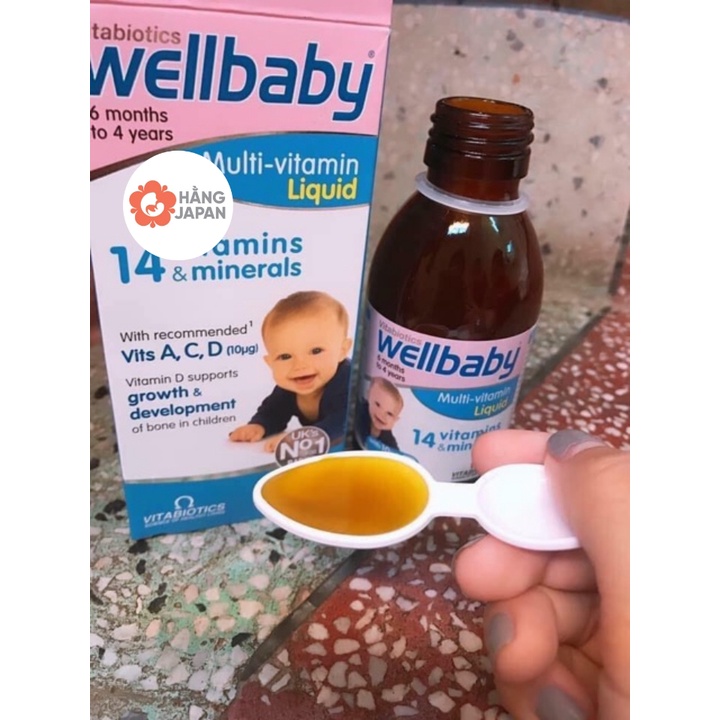 Vitamin tổng hợp cho bé Wellbaby Multi 14 Vitamin từ 6 tháng tuổi trở lên Hàng ANH