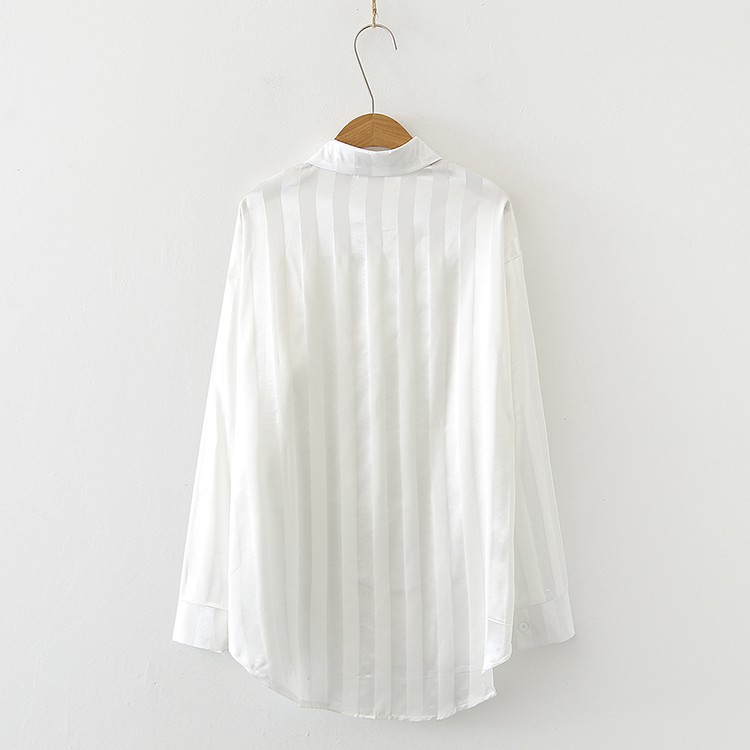 Áo Sơ Mi Tay Dài Hoạ Tiết Kẻ Sọc Phong Cách Phương Tây Thanh Lịch Thời Trang Cho Phụ Nữ