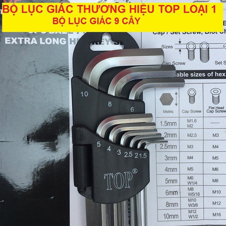 Bộ khóa lục giác TOP - Bộ vít lục giác (tmh4353)