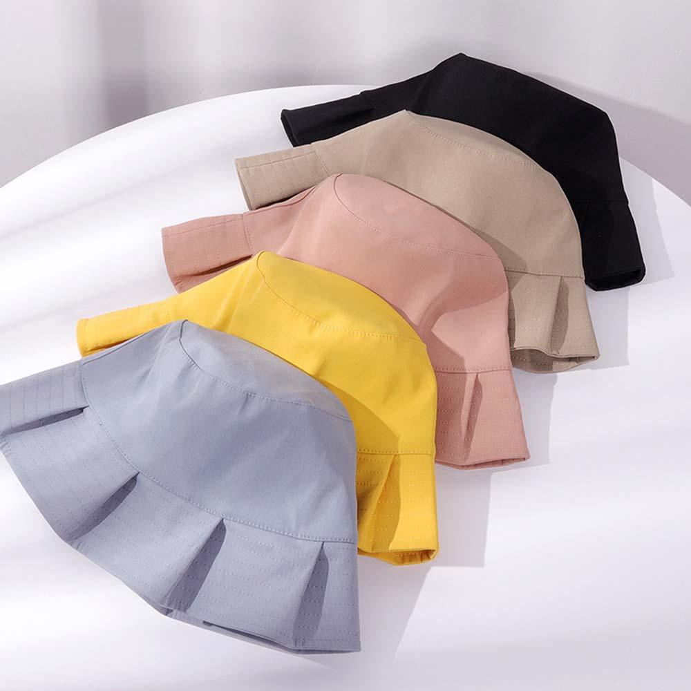 Mũ Vành Cotton Chống Nắng Màu Sắc Kẹo Ngọt Thời Trang Mùa Hè Có Thể Gấp Lại Được Phía Sau 2Life