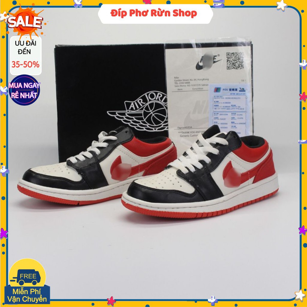 Giày Air Jordan 1 Low JD Cổ thấp  đỏ full-box - Diferrent.store_