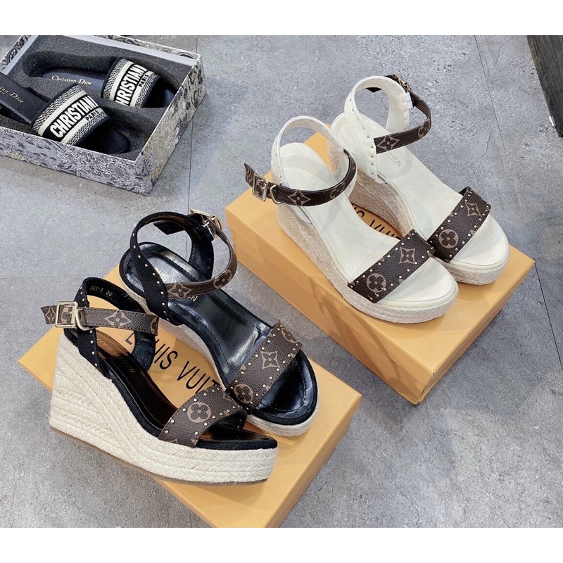 Dép Xuồng Cói, Sandal Xuồng Cói, Dép Xuống Đế Cói, Dép Xuồng Đế Cao