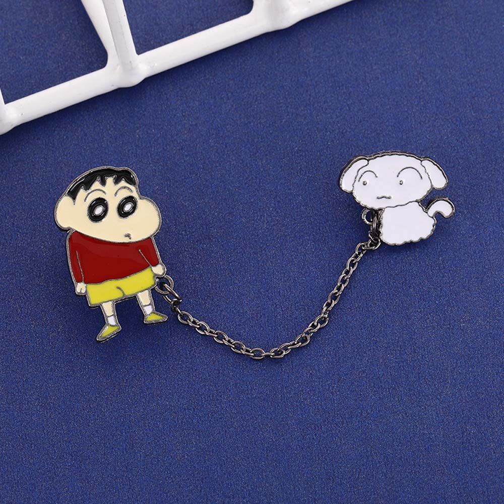 Ghim cài áo hình nhân vật hoạt hình cậu bé bút chì Shin