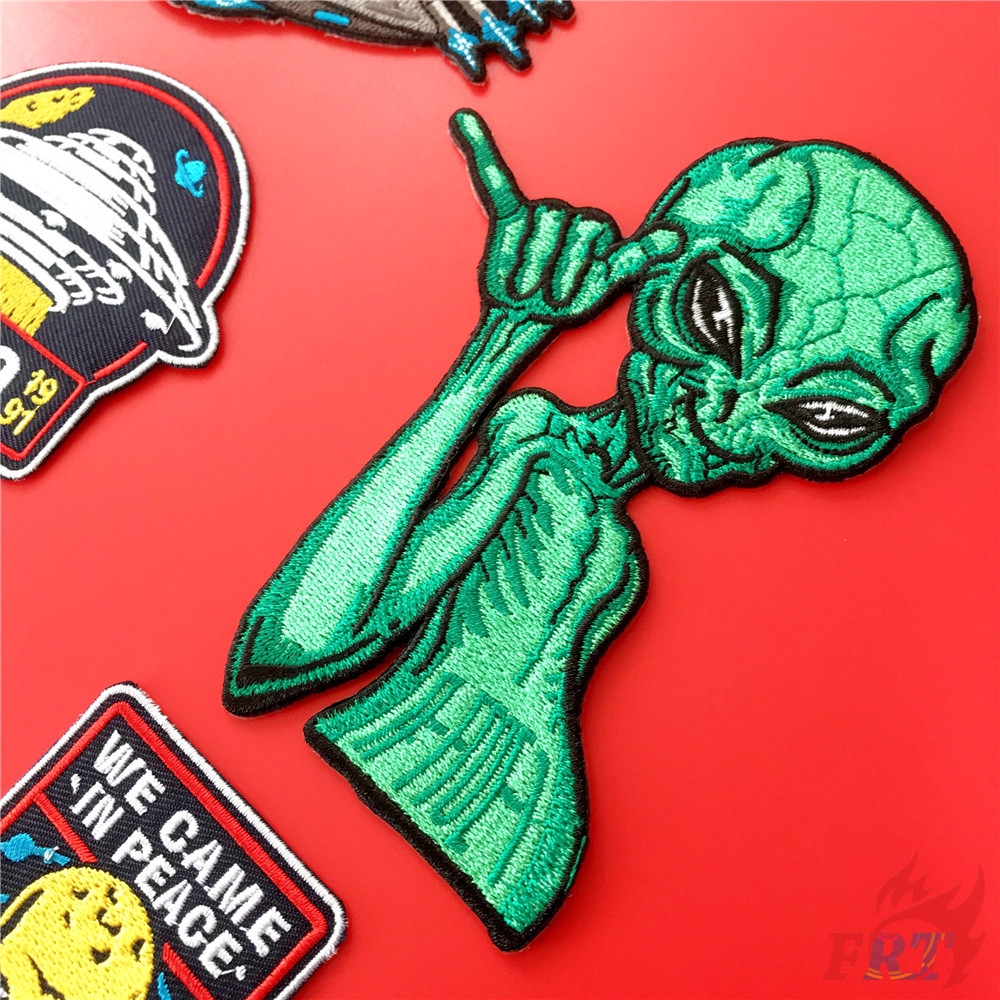 Miếng dán ủi họa tiết người ngoài hành tinh và UFO DIY