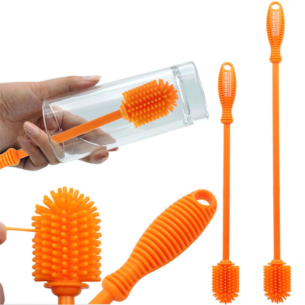 Cọ Rửa Bình Nước Bằng Silicone 12in Cán Dài Tiện Lợi