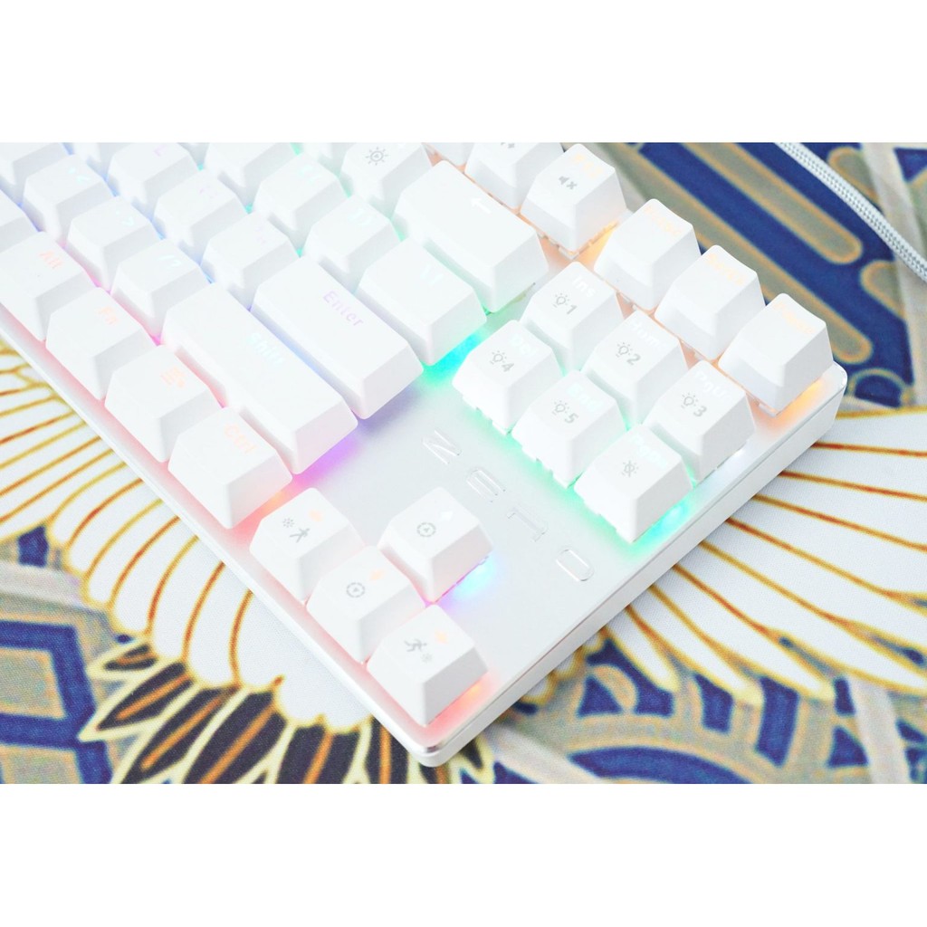 BÀN PHÍM CƠ METOO ZERO TKL TRẮNG LED RAINBOW | BigBuy360 - bigbuy360.vn
