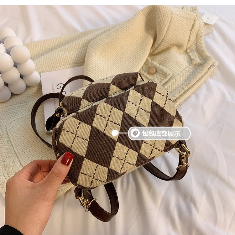 Balo da mini Chuwanglin họa tiết caro thời trang cho nữ