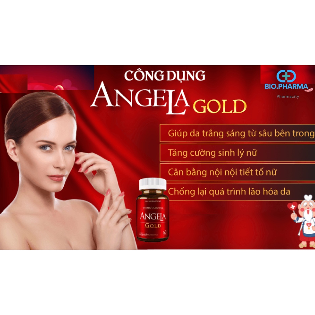 Sâm Angela Gold - Tăng Cường Sinh Lý Nữ, Sức Khoẻ, Sắc Đẹp - Bí Quyết Lưu Giữ Thanh Xuân Hộp 15 v+30v+60v