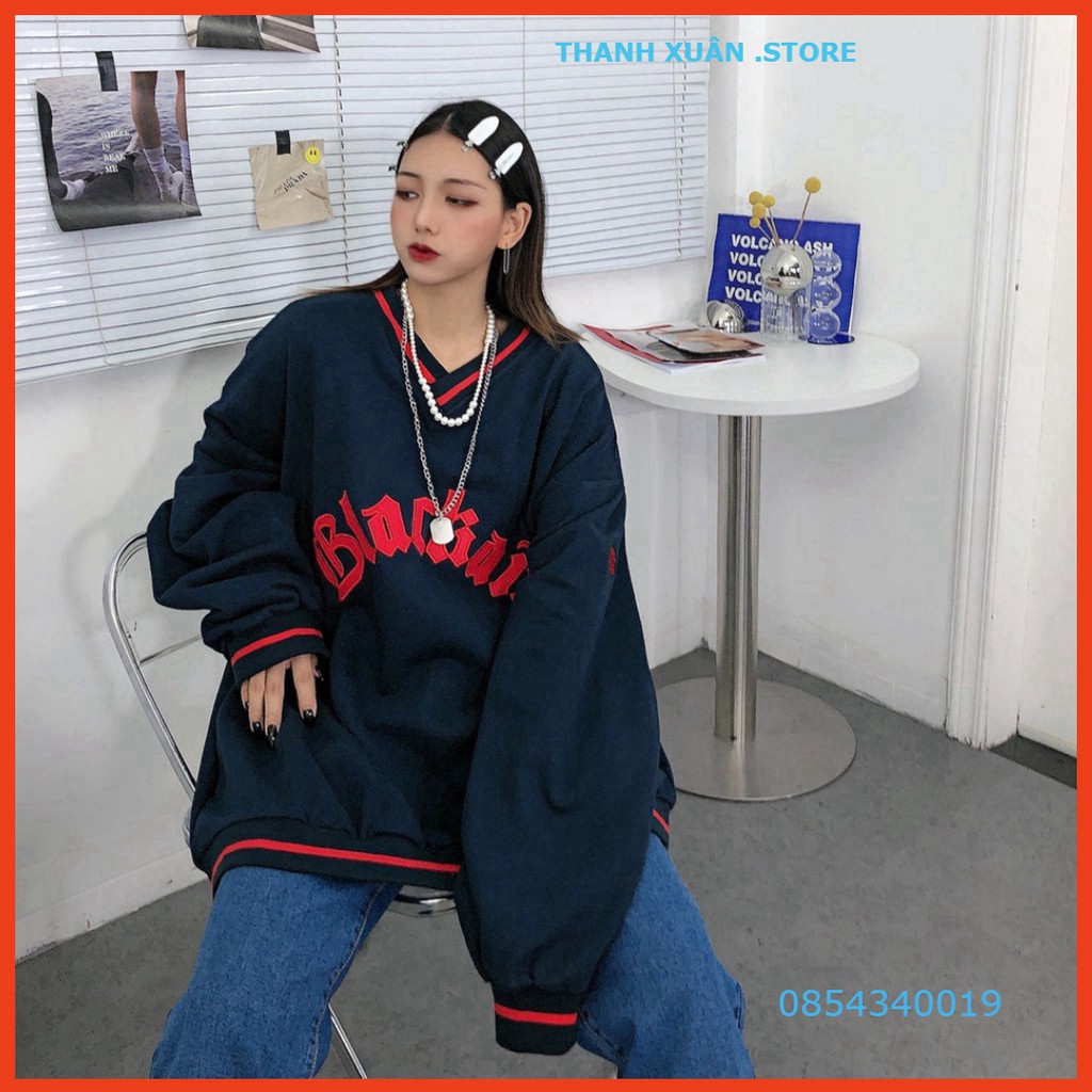 ÁO SWEATER NỈ BLACKAIR CỔ V VIỀN CỔ UNISEX VÀNG XANH ĐEN - ÁO NỈ TÀU BLACK AIR NAM NỮ ULZZANG THU ĐÔNG 2020 👗 💝 - TXSh