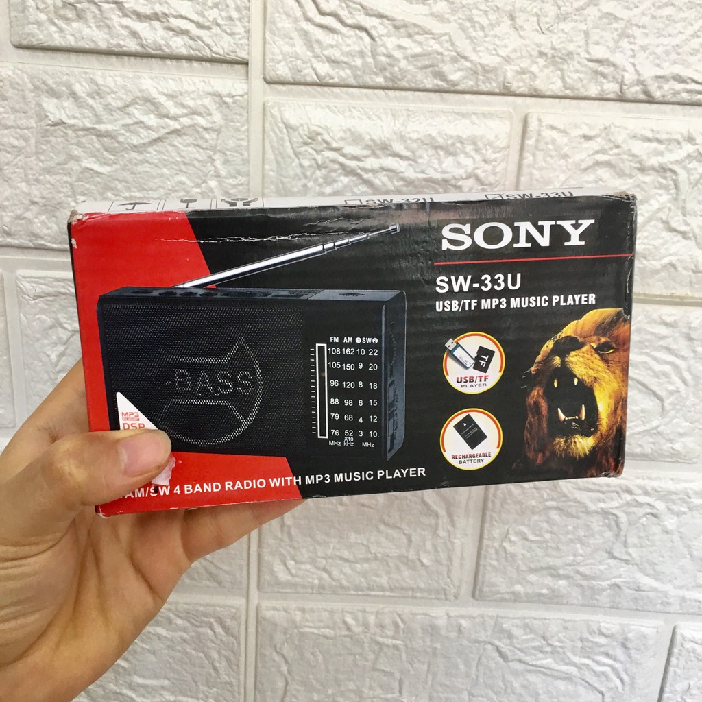 [Sale sốc] Đài Radio Sony SW-33U đọc thẻ SD USB