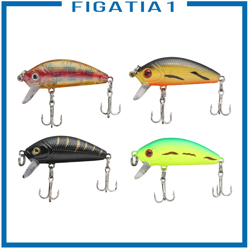 [FIGATIA1]8x Realistic Fishing Lures Surface Hook Topwater Lure Swimbait for Bass Pike