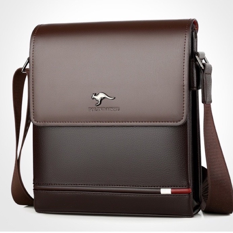 Túi Đeo Chéo Nam Kangaroo Chất Da Bò Cao Cấp K19 27*23*5 cm