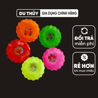 Dĩa trái cây thờ cúng Vĩnh Phát, loại cúp 4vp, kích thước 25 x 12cm, nhựa bền, nhiều màu sắc rực rỡ của gia dụng Du Thủy