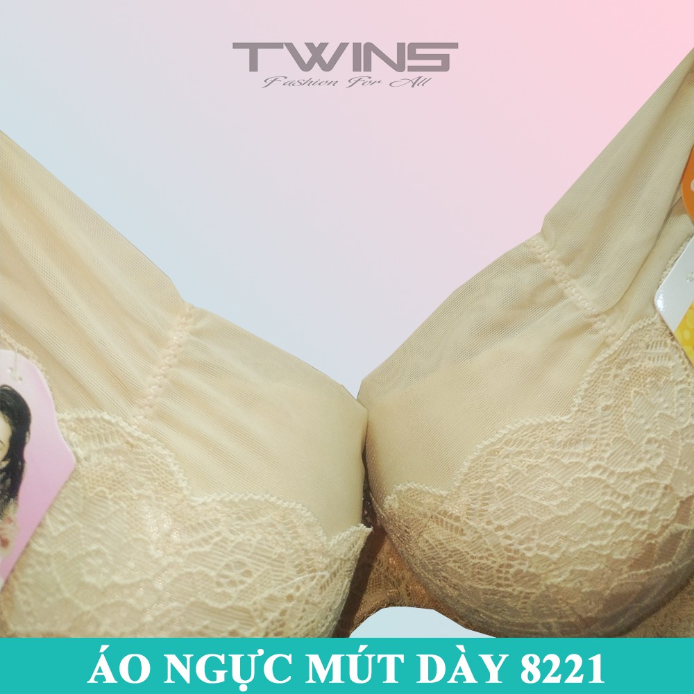 Áo lót nữ ren nâng ngực Joy 8221 mút cotton dày mềm mịn cúp xéo nguyên ngực size 36-38-40 mặc áo dài