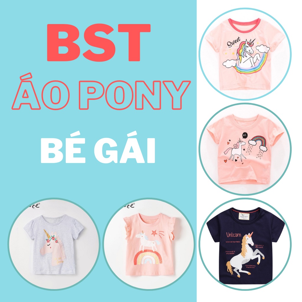 Áo thun hè cotton Pony cho bé gái 2-8 tuổi Mẫu mới 2022 - Little Maven Official Store