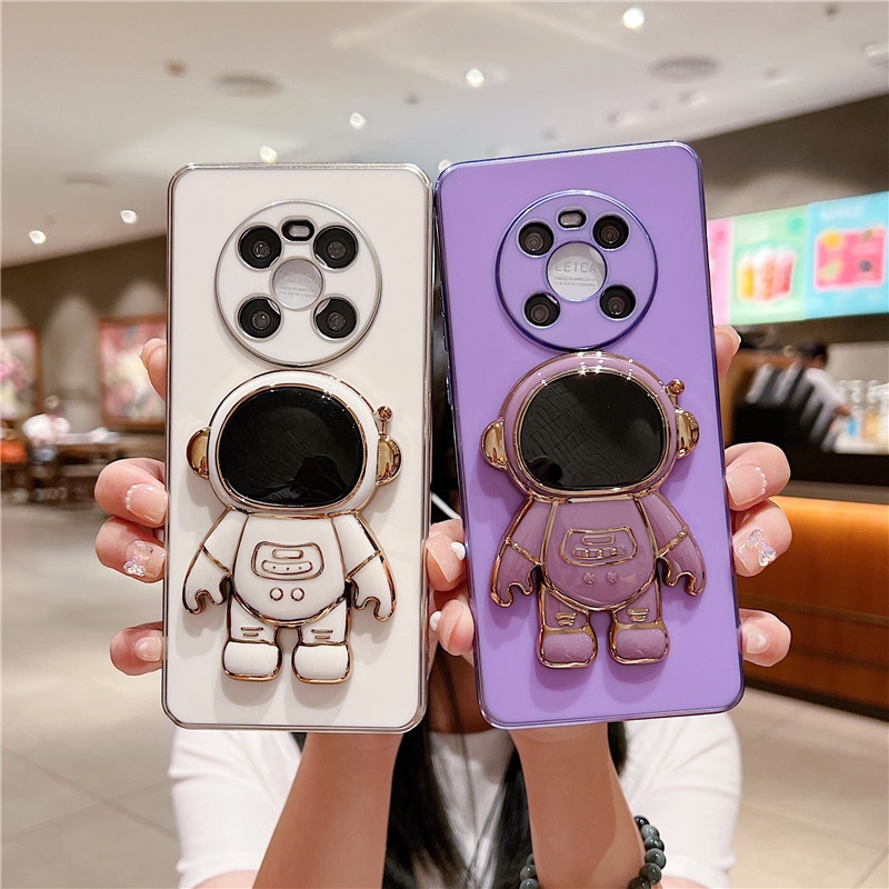 Ốp Điện Thoại Mềm Chống Sốc Mạ Điện Họa Tiết Phi Hành Gia Sang Trọng Cho HUAWEI P20 30 40 50 pro NOVA7 8