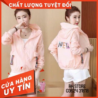 Áo khoác dù nữ in NEW dễ thương
