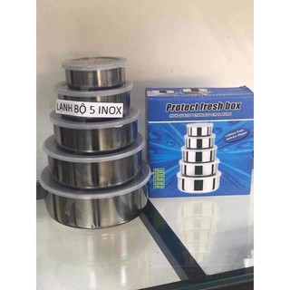 BỘ 5 BÁT INOX CÓ NẮP ĐẬY TIỆN LỢI
