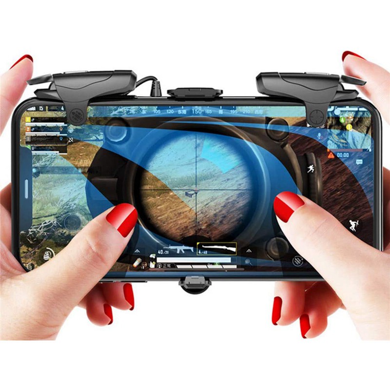  Trigger Mobile Game Controller Portable Foldable Pressure Fast Shot Compatible with iPhone and Android