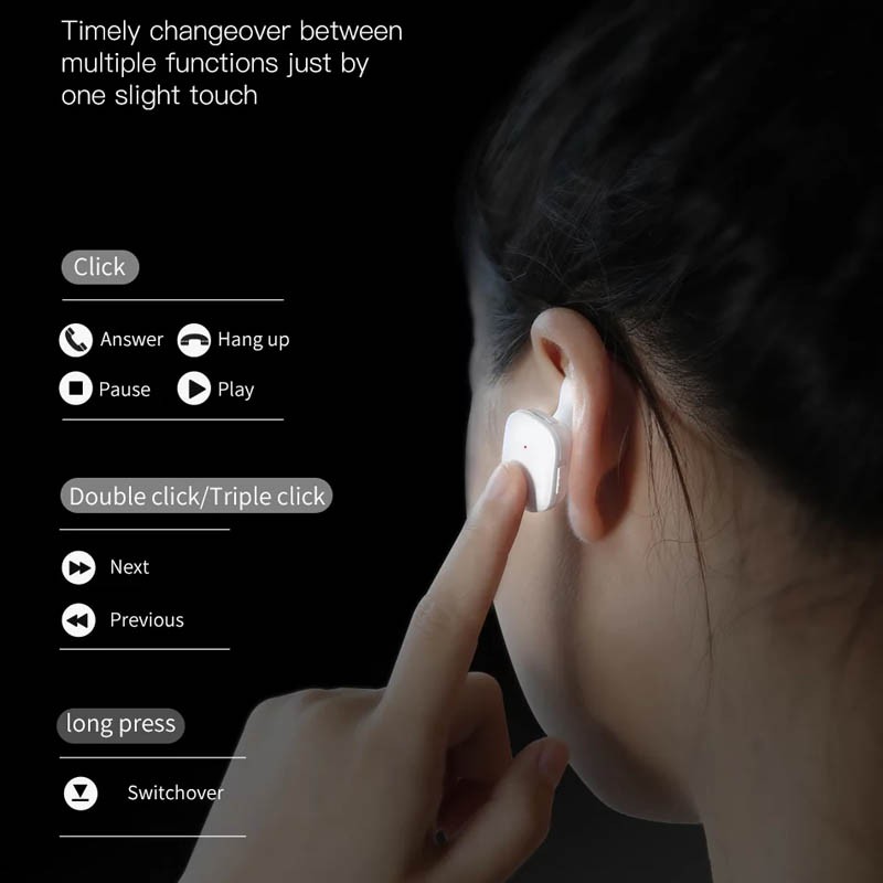 Tai nghe Bluetooth đôi true wireless BASEUS Encok W02 V4.1 âm thanh 4D Stereo - hỗ trợ kết nối riêng lẽ từng tai (đen)