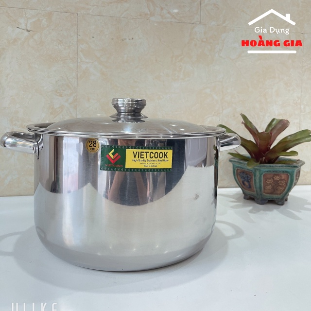 Nồi Xoong Inox Đáy Từ Nắp Vung Inox Đủ Size Từ 14 Đến 32 - Gia Dụng Hoàng Gia