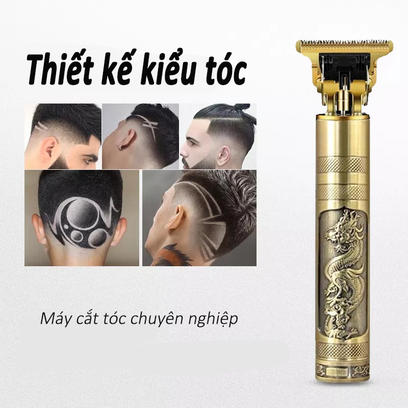 Tông đơ cắt tóc bấm viền sạc điện,Tông đơ chấn viền máy tạo kiểu tóc chuyên nghiệp T9 hộp to có khay chống sốc cao cấp