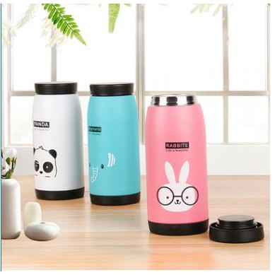 Bình Nước Giữ Nhiệt Cá Tính lõi inox Voi/Gấu/Thỏ XINH SẮN